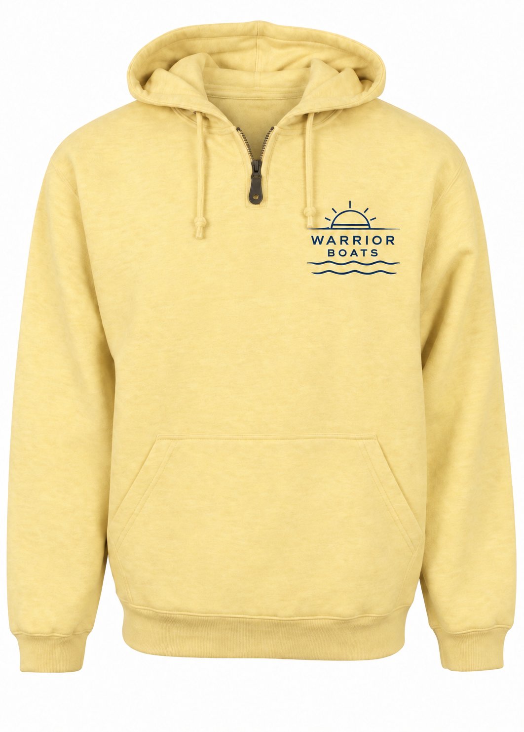 Garment Dyed Minizip Hoodie - Butter
